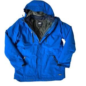 Lands’ End Boys XL 18-20 Blue 3-in-1 Winter Jacket with Zip-In Vest Liner
